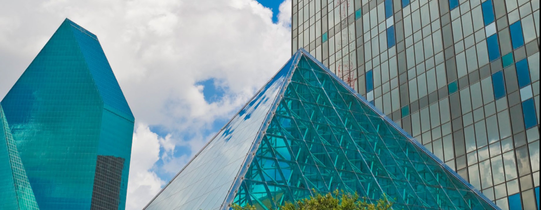 a few tall buildings